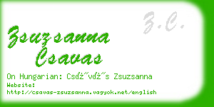 zsuzsanna csavas business card